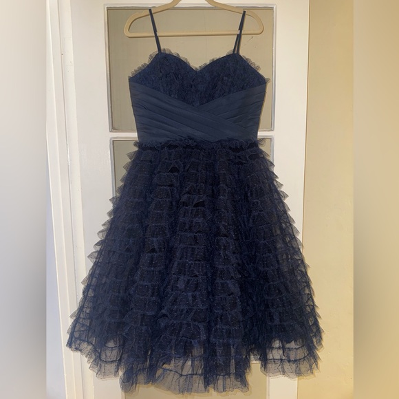 Tulle Cupcake Swing Dress - Navy Blue - Picture 6 of 7